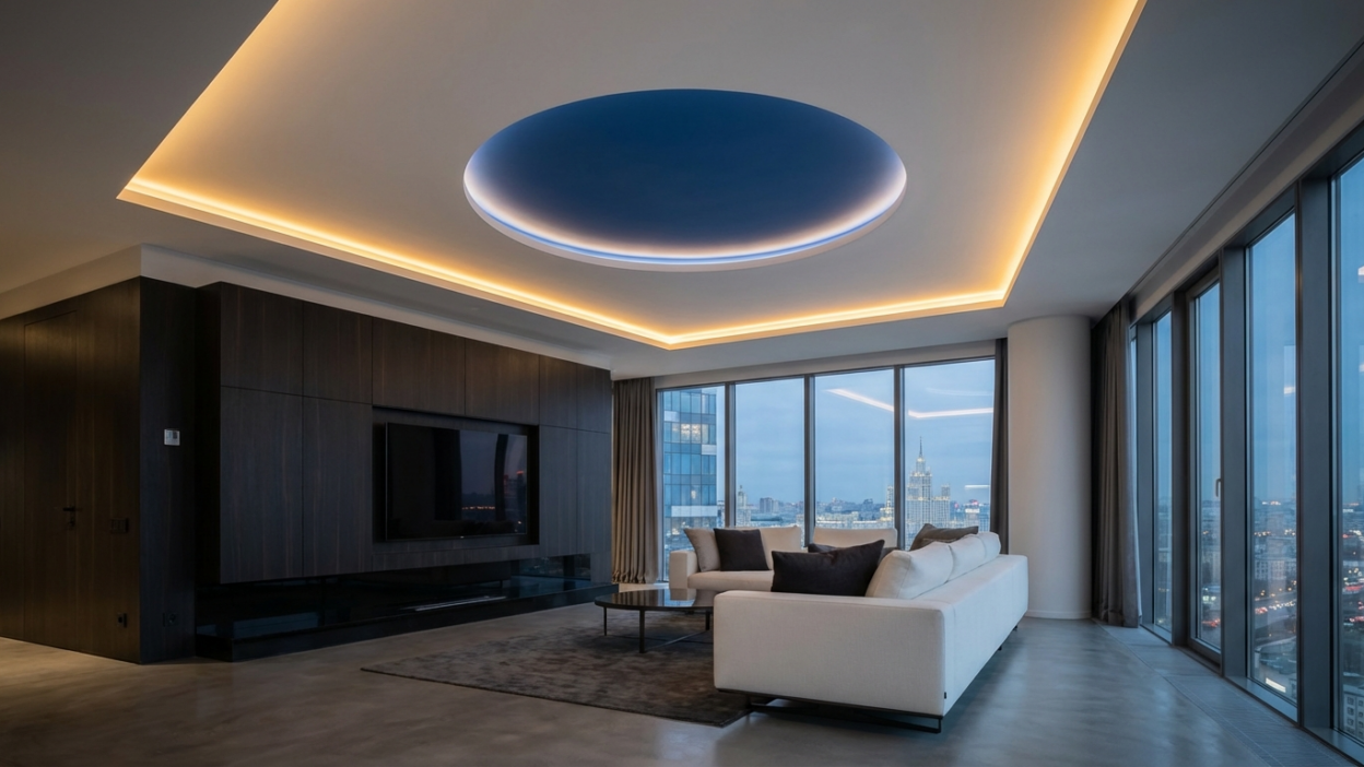Глянцевый или матовый натяжной потолок — что выбрать для своей комнаты